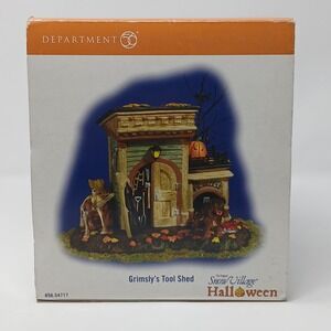 Dept 56 Grimsly's Tool Shed Snow Village Halloween #5654717 With Box